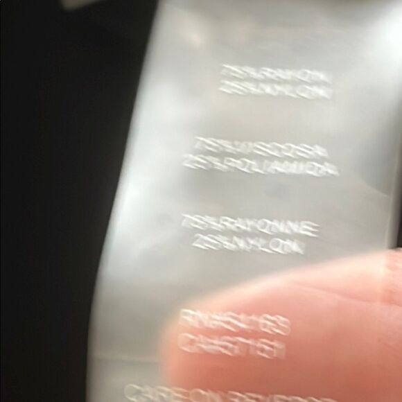 Karl Lagerfeld Black with Ruffled Sleeve White Stitching Detail Sweater - Picture 7 of 8